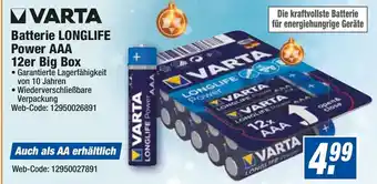 expert Octomedia Varta Batterie Longlife Power AAA 12er Big Box Angebot