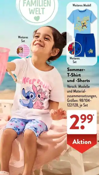 Aldi Süd Sommer T-Shirt und Shorts Angebot