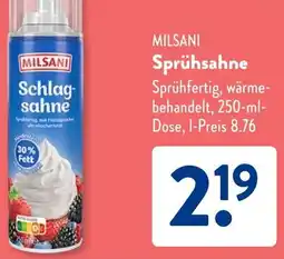 Aldi Süd MILSANI Sprühsahne Angebot