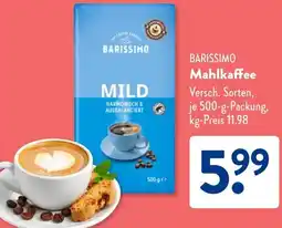Aldi Süd BARISSIMO Mahlkaffee Angebot