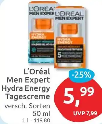 Budni L'Oréal Men Expert Hydra Energy Tagescreme Angebot
