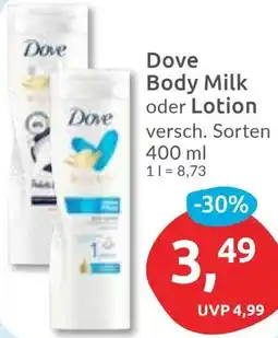 Budni Dove Body Milk oder Lotion Angebot