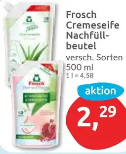 Budni Frosch Cremeseife Nachfüllbeutel Angebot