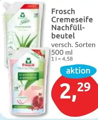Budni Frosch Cremeseife Nachfüllbeutel Angebot