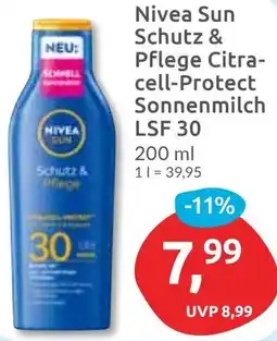 Budni Nivea Sun Schutz & Pflege Citracell-Protect Sonnenmilch LSF 30 Angebot