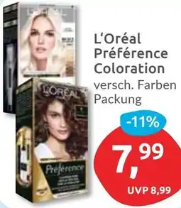 Budni L'Oréal Préférence Coloration Angebot