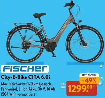 Aldi Süd FISCHER City-E-Bike CITA 6.0i Angebot