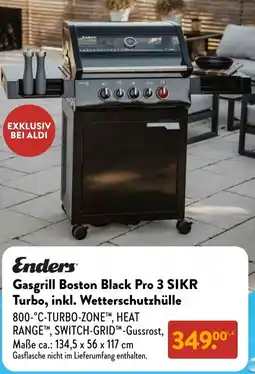 Aldi Süd Enders Gasgrill Boston Black Pro 3 SIKR Turbo, inkl. Wetterschutzhülle Angebot