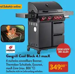 Aldi Süd LANDMANN Gasgrill Cool Black 4.1 maxX Angebot