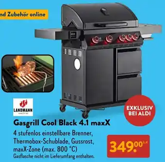 Aldi Süd LANDMANN Gasgrill Cool Black 4.1 maxX Angebot