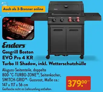 Aldi Süd Enders Gasgrill Boston EVO Pro 4 KR Turbo II Shadow, inkl. Wetterschutzhülle Angebot