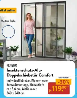 Aldi Süd KENSHO Insektenschutz-Alu Doppelschiebetür Comfort Angebot