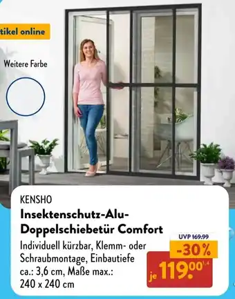 Aldi Süd KENSHO Insektenschutz-Alu Doppelschiebetür Comfort Angebot