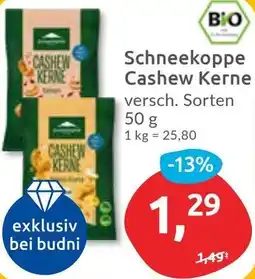 Budni Schneekoppe Cashew Kerne Angebot