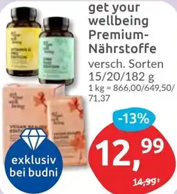Budni get your wellbeing Premium Nährstoffe Angebot