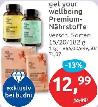 Budni get your wellbeing Premium Nährstoffe Angebot