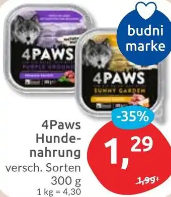 Budni 4Paws Hundenahrung Angebot