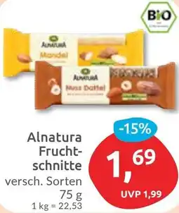 Budni Alnatura Fruchtschnitte Angebot