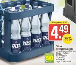 WEZ Vilsa Mineralwasser Angebot