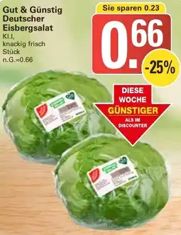WEZ Gut & Günstig Deutscher Eisbergsalat Angebot