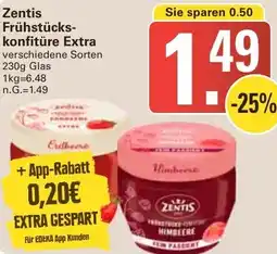 WEZ Zentis Frühstückskonfitüre Extra Angebot