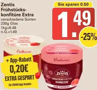 WEZ Zentis Frühstückskonfitüre Extra Angebot
