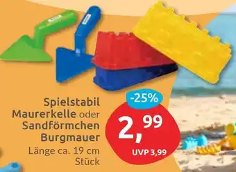 Budni Spielstabil Maurerkelle oder Sandförmchen Burgmauer Angebot