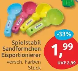 Budni Spielstabil Sandförmchen Eisportionierer Angebot