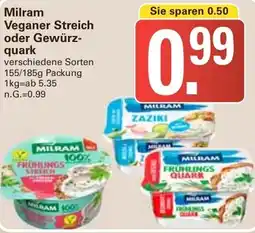 WEZ Milram Veganer Streich oder Gewürzquark Angebot