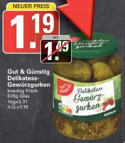 WEZ Gut & Günstig Delikatess Gewürzgurken Angebot