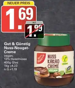 WEZ Gut & Günstig Nuss-Nougat Creme Angebot