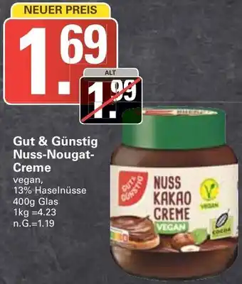WEZ Gut & Günstig Nuss-Nougat Creme Angebot