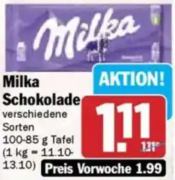 Hit Milka Schokolade Angebot