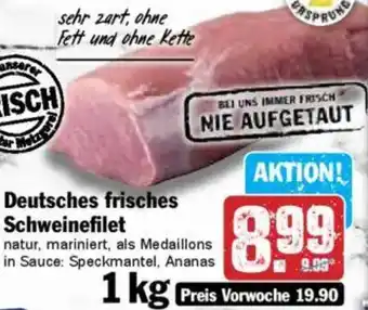 Hit Deutsches frisches Schweinefilet Angebot