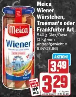 Hit Meica Wiener Würstchen, Trueman's oder Frankfurter Art Angebot