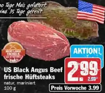 Hit US Black Angus Beef frische Hüftsteaks Angebot