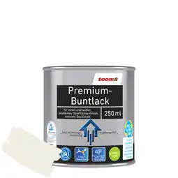 toom Baumarkt toom Premium-Buntlack 'Bergkristall' cremeweiß seidenmatt 250 ml Angebot