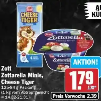 Hit Zott Zottarella Minis, Cheese Tiger Angebot