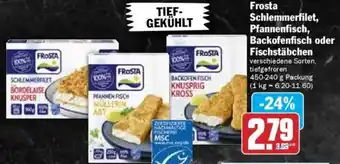 Hit Frosta Schlemmerfilet, Pfannenfisch, Backofenfisch oder Fischstäbchen Angebot
