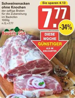 WEZ Bauern Gut Schweinenacken ohne Knochen Angebot