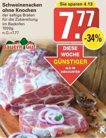WEZ Bauern Gut Schweinenacken ohne Knochen Angebot