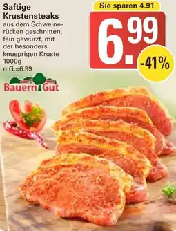 WEZ Bauern Gut Saftige Krustensteaks Angebot