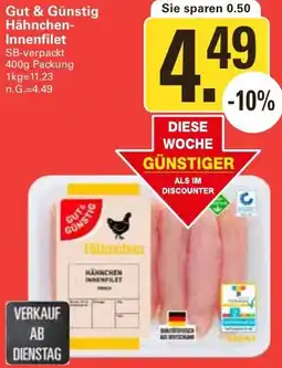 WEZ Gut & Günstig Hähnchen Innenfilet Angebot