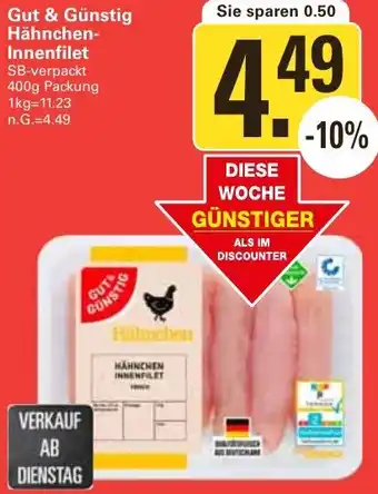 WEZ Gut & Günstig Hähnchen Innenfilet Angebot