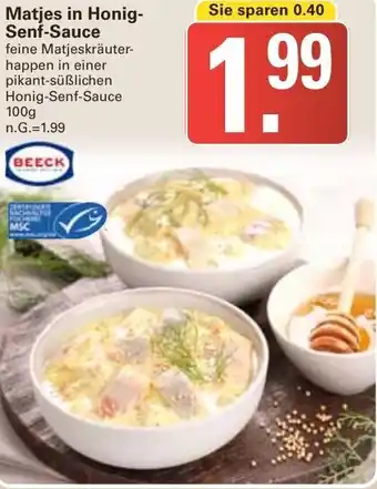 WEZ BEECK Matjes in Honig Senf-Sauce Angebot