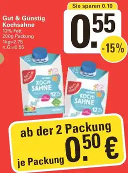 WEZ Gut & Günstig Kochsahne Angebot