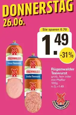 WEZ Rügenwalder Teewurst Angebot
