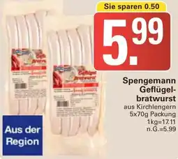 WEZ Spengemann Geflügelbratwurst Angebot