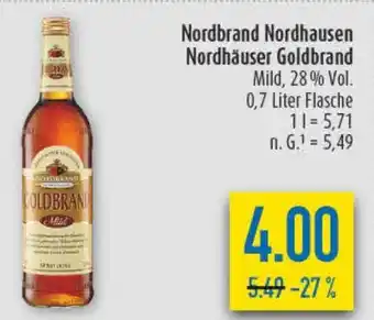 diska Nordbrand Nordhausen Nordhäuser Goldbrand Angebot