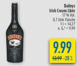 diska Baileys Irish Cream Likör Angebot